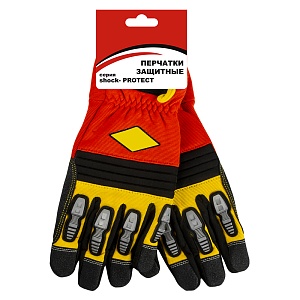 Перчатки  shock-PROTECT кожа | X L | для техники Чемпион