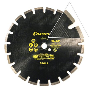 Диск алмазный Чемпион | PRO Asphafight 300х25.4мм асфальт/бетон